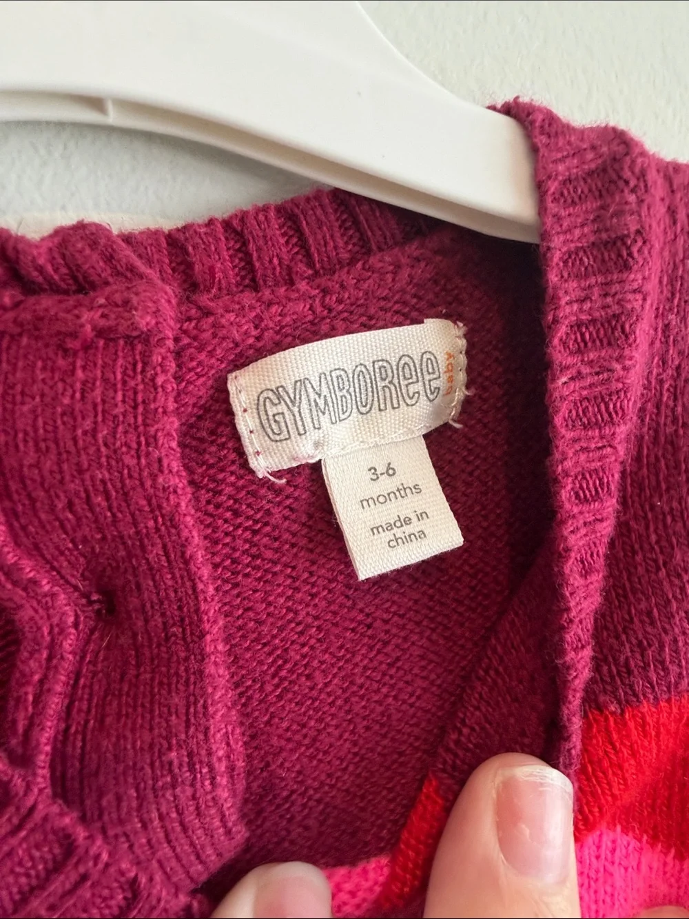 Gymboree Magenta Rainbow Knit Sweater